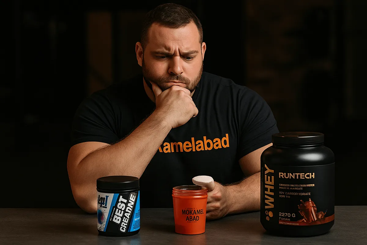 نحوه مصرف کراتین با پروتئین-نحوه مصرف گینر و کراتین-مکمل آباد